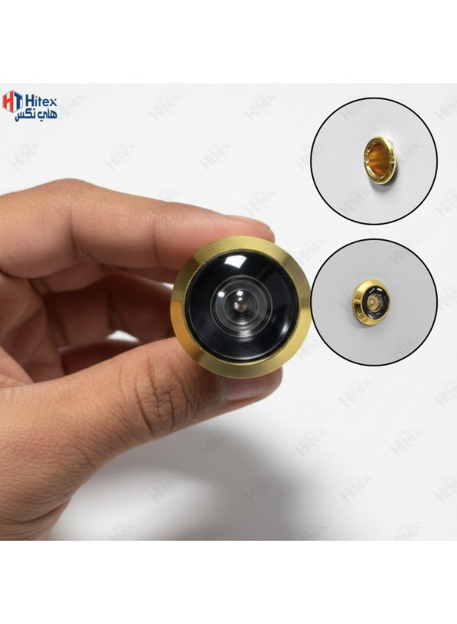 Hitex Door Viewer Peephole – 200° Wide Angle Door Eye | Home Security Door Viewer for Main Door| Anti-Theft Door Peephole for Apartments & Houses (GOLD) - Image 4